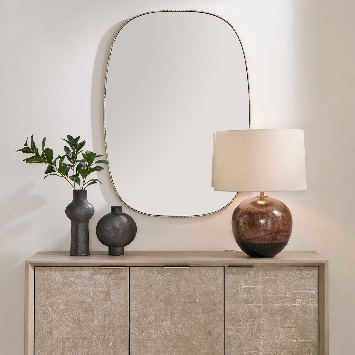 Nidia - Mirror - Antique Gold