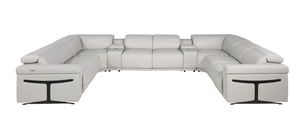 1126 - 10-Piece U-Shaped Sectional Sofa In With 4 Power Recliners & Power Headrests