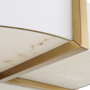 Cresson - 4 Light Drum Pendant - White / Gold