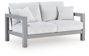 Hurley Park - Loveseat With Cushion - Gray - R&R Furniture Gallery (Fountain Valley, CA)