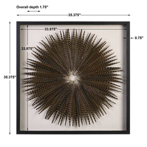Feather Burst - Shadow Box - Black / Brown