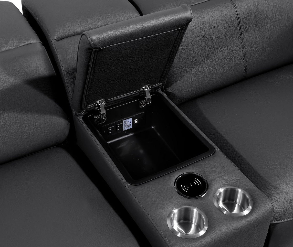 1224 - 7-Piece Modular Power Reclining Sofa In With 4 Power Recliners & Power Headrests