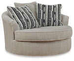 Calnita - Oversized Swivel Accent Chair - Sisal - R&R Furniture Gallery (Fountain Valley, CA)