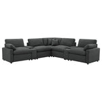 Modular Power Reclining With Lift Top Consoles, 7 Piece Configuration - Dark Gray