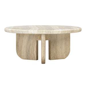 Patrizia - Concrete Round Coffee Table - Natural - R&R Furniture Gallery (Fountain Valley, CA)