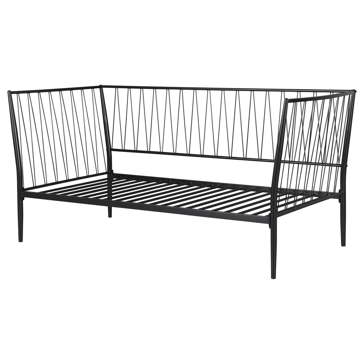 Vertigo - Twin Daybed With Slatted Support - Matte Black