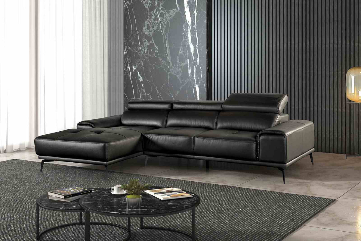 Vadso - Sectional, Left Chaise, Black