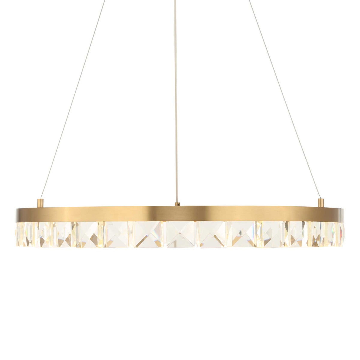 Segovia - Round Crystal LED Chandelier - Gold