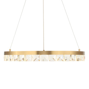 Segovia - Round Crystal LED Chandelier - Gold