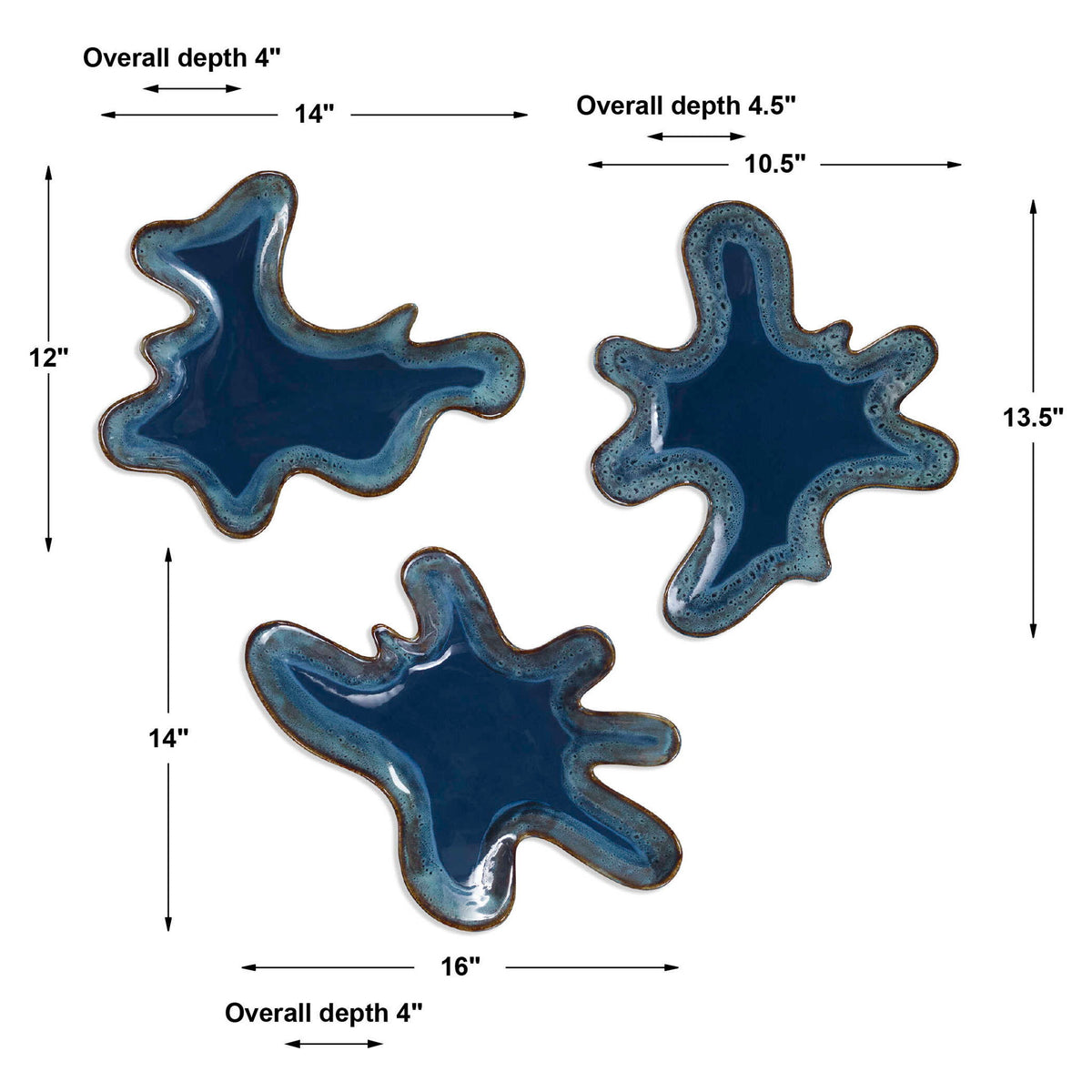 Splash - Bowls (Set of 3) - Blue