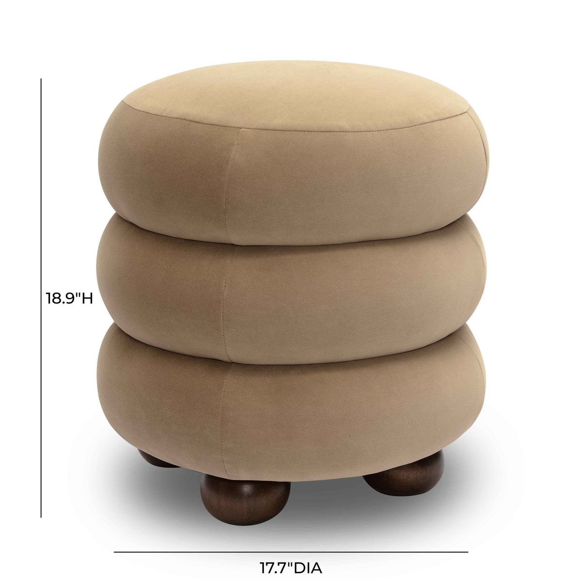 Stefanie - Velvet Ottoman - R&R Furniture Gallery (Fountain Valley, CA)