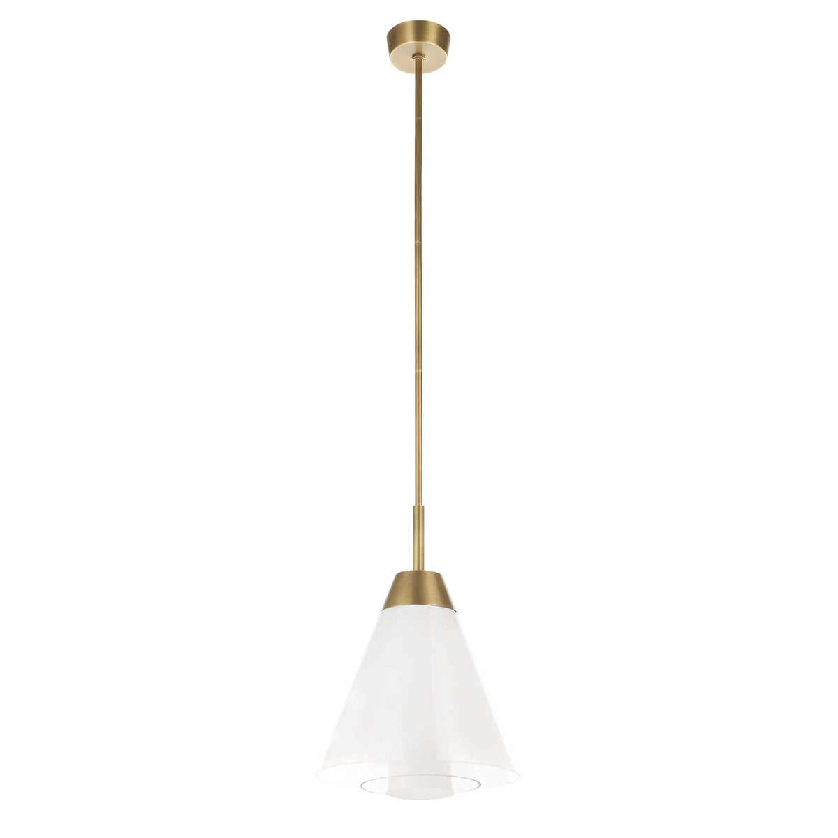 Tiered Ombre - 1 Light LED Pendant - Brass