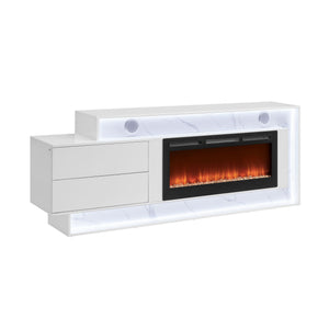 Kerry - Entertainment Unit With Speaker And LED Lighting - White
