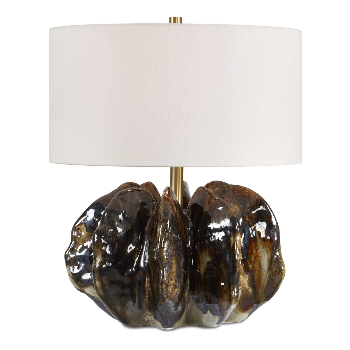 Jaudon - Glass Table Lamp - Brown