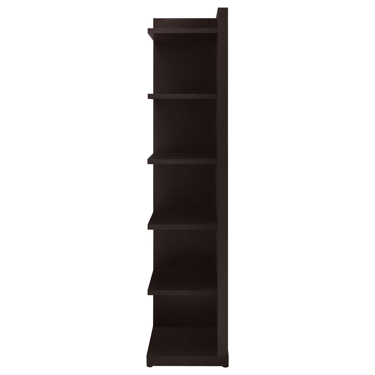6 Tier Corner Bookcase - Cappuccino