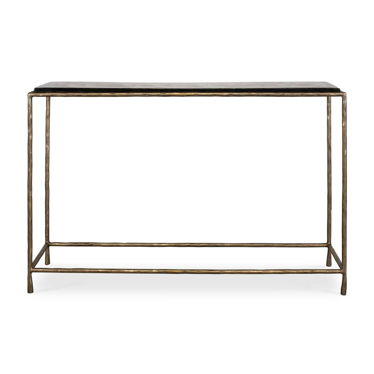 Ovard - Minimalist Metal Console Table - Brass