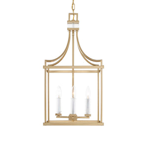 Montreal - 4 Light Brass Lantern Pendant - Gold