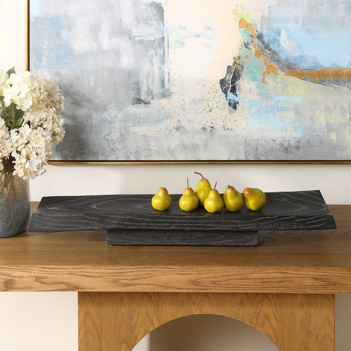 Ciaran - Indoor-Outdoor Wooden Tray - Black