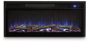 Entertainment Accessories - Fireplace Insert With Faux Birch Log Set - Black - R&R Furniture Gallery (Fountain Valley, CA)