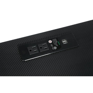 Darby - Writing Desk With USB Ports - Black
