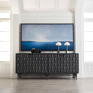 Foursquare - 4 Door Cabinet - Black