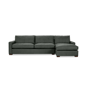 Classic Home Coburn stationary chaise sofa with plush cushions and elegant design, perfect for modern living rooms.