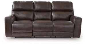 Crossplex - Power Reclining Sofa With Adjustable Headrest - Smoke - R&R Furniture Gallery (Fountain Valley, CA)