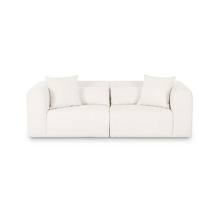 Tarra - Chenille Modular Loveseat - Cream - R&R Furniture Gallery (Fountain Valley, CA)