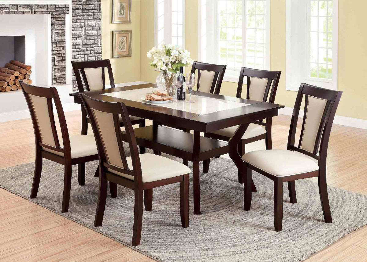 Brent - Dining Table, Faux Marble Top