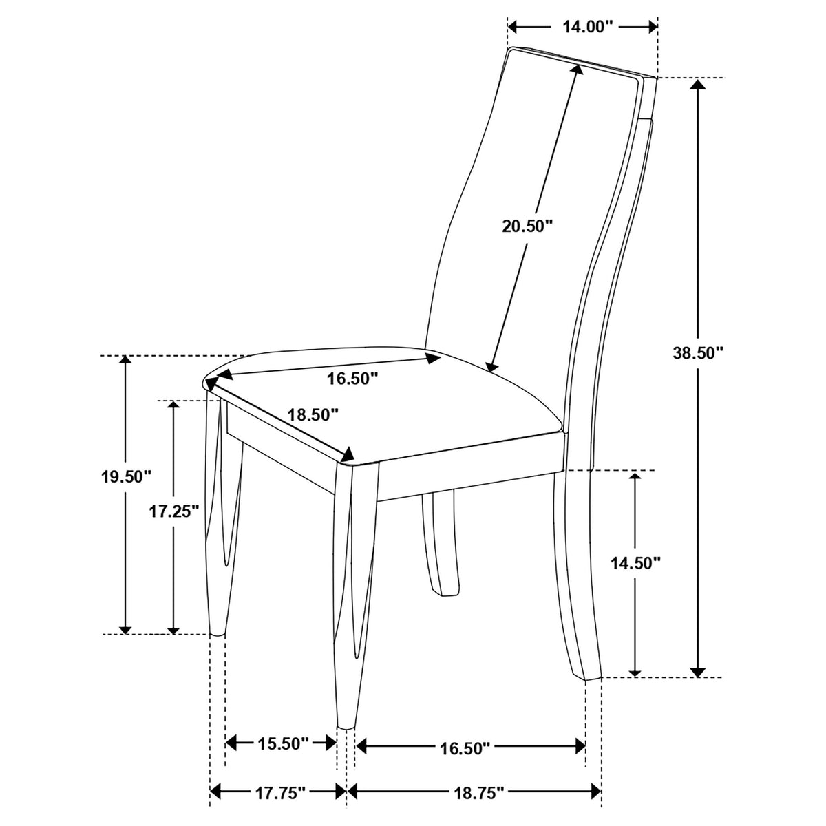 Paloma - Side Chair (Set of 2) - Walnut