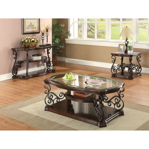 Gretta - Merlot 2 Shelf Sofa Console Table - Brown