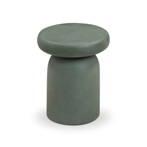 TOV Furniture Lydia side table with a sleek modern design, featuring a round top and slim metal legs.