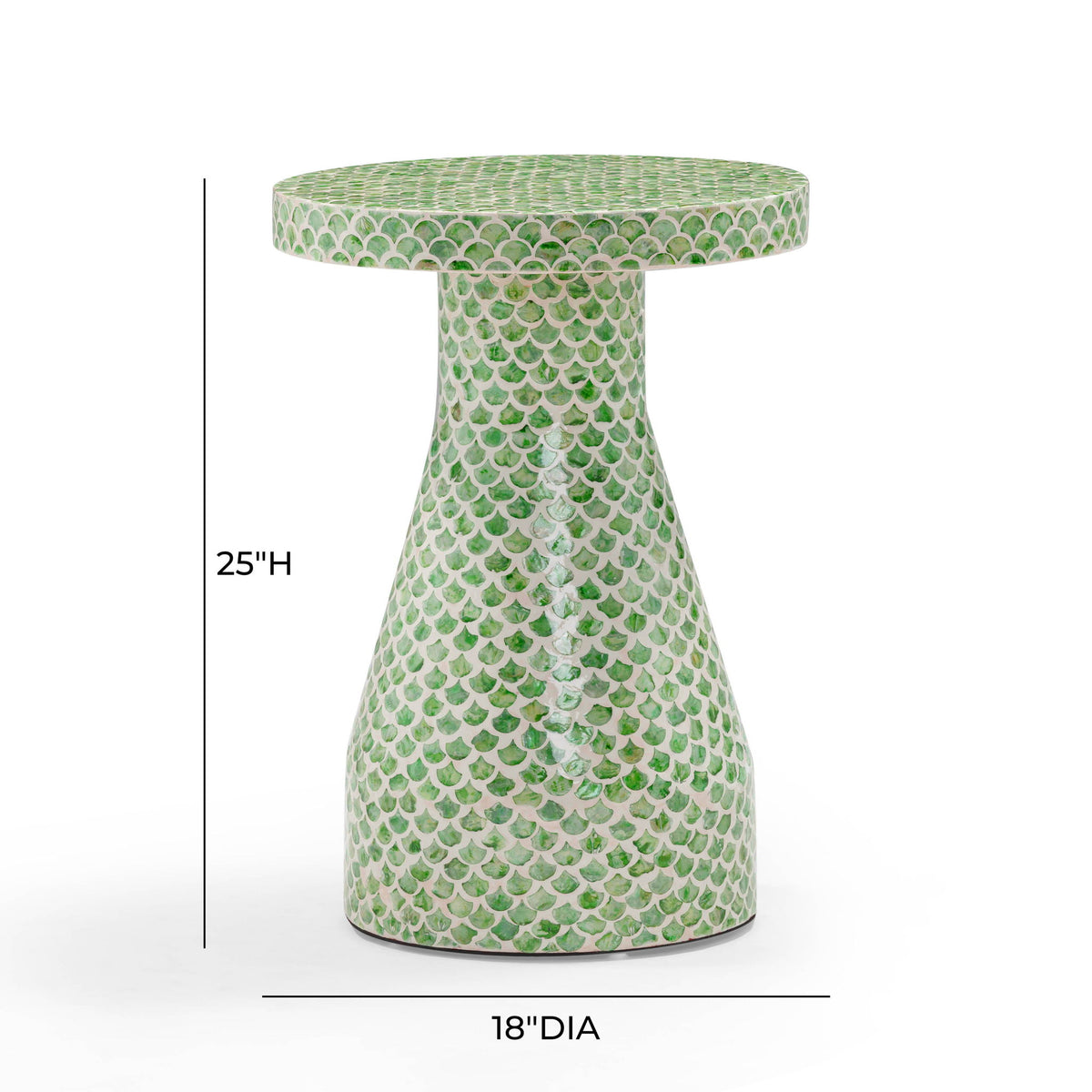 Halio - Checkered Shell Side Table - R&R Furniture Gallery (Fountain Valley, CA)
