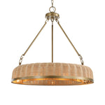 Ladakh - 9 Light Round Wicker Pendant - Gold