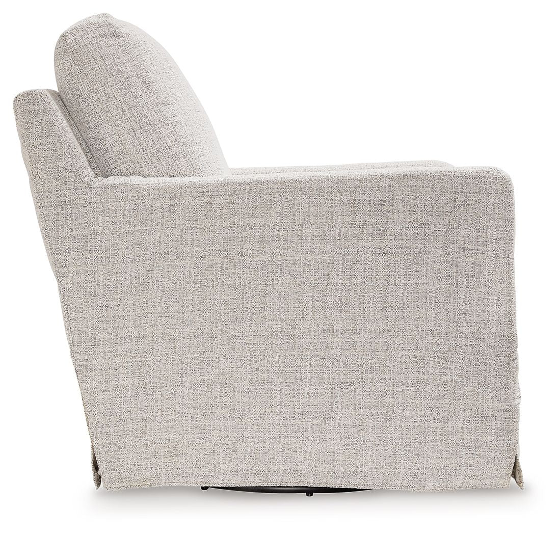 Nenana Next-Gen Nuvella - Swivel Glider Accent Chair - R&R Furniture Gallery (Fountain Valley, CA)