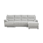 Sectional Sofa With Power Recline, USB Charging, And Storage Chaise - Gray