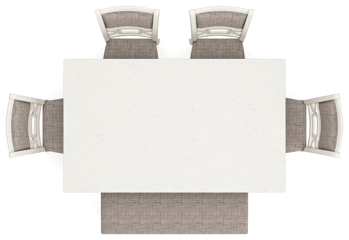Erinberg - Dining Room Table Set (Set of 6) - Antique White - R&R Furniture Gallery (Fountain Valley, CA)