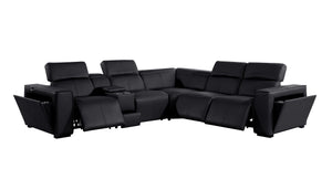 1224 - 6-Piece L-Shaped Sectional Sofa In With 3 Power Recliners & Power Headrests