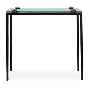 Averona - Glass Top Accent Table - Bronze
