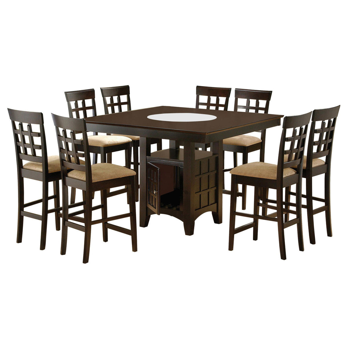 Gabriel 9-piece Square Counter Height Dining Set Cappuccino