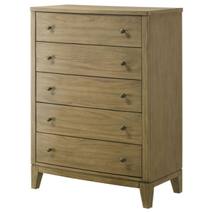 Menlo - 5 Drawer Bedroom Chest Of Drawers - Natural