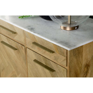 Paloma - 3 Door Herringbone Accent Cabinet - Natural
