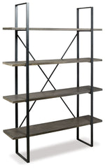 Gilesgrove - Bookcase - Black / Gray - R&R Furniture Gallery (Fountain Valley, CA)