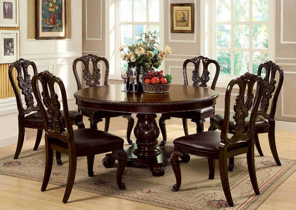 Bellagio - Table + 6 Wooden Chairs