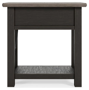 Tyler Creek - Chair Side End Table - Black / Gray - R&R Furniture Gallery (Fountain Valley, CA)