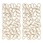 Set of two gold wall art decor pieces by Uttermost, featuring modern circular design for stylish home wall decoration.