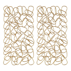 Set of two gold wall art decor pieces by Uttermost, featuring modern circular design for stylish home wall decoration.