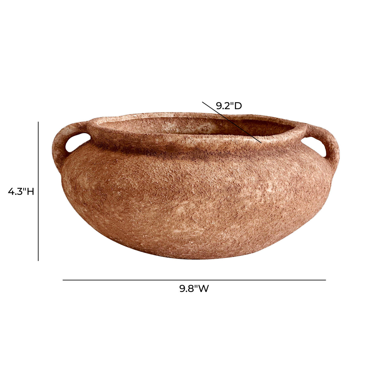 Earthenware - Wide Bowl With Handles - Terracotta - R&R Furniture Gallery (Fountain Valley, CA)