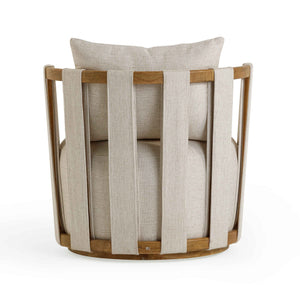 Paolo - Textured Weave Swivel Chair - R&R Furniture Gallery (Fountain Valley, CA)