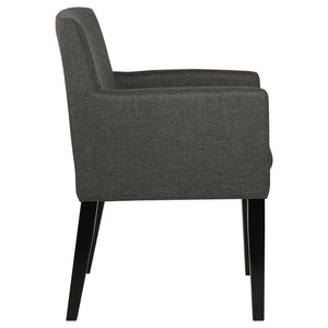 Yorkshire - Upholstered Dining Arm Chair With Cushioned Arms (Set of 2) - Gray